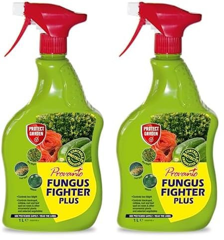 Provanto - Fungus Fighter Plus - Eradicates, Controls & Protects for Up To 3 Weeks - Garden Care, Plant Protection, Ready to Use Fungicide, Use Indoor & Outdoor on Flowers, Fruit & Veg, Shrubs - 1L