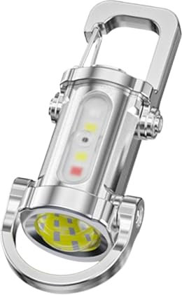 Generisch Keychain Flashlight, Compact Usb Rechargeable Light, Waterproof Emergencies Survival Tool, Ultra-Bright Torch for Outdoor, Travel, Hiking, Men, Women, Gift Use, 3.46x1.38 Inches