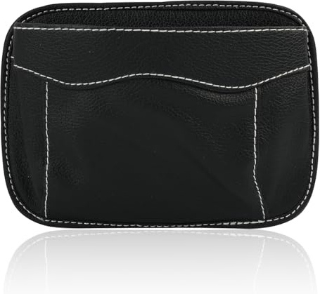 Seitentasche für Autositze, Auto Seitentasche Organizer aus Leder, Multifunktionale Aufbewahrungstasche für Autositze mit Klettverschluss, Ablage für Handy, Dokumente, Notizen, Autozubehör Innenraum