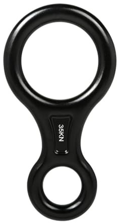 ALCXAZS Descensor de Escalada en Roca, de Descenso, Ocho Anillos, portátil, Bolsillo, Descenso, Supervivencia, Equipo Protector Aparejo