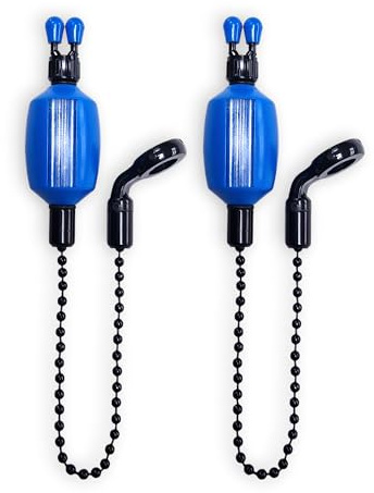 TJR Tackle Pro Ace II Bissanzeiger-Spulen, kurz, 14 cm, Kette für Bissanzeiger, 3 Farboptionen, Blau, 2 Stück