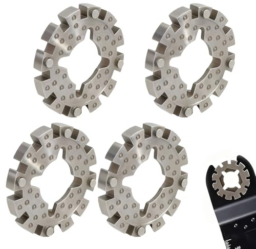 4 Stück Universal Adapter für Oszillierende Sägeblätter, Multicutter Adapter, robust und einfach zu bedienen, Universal Schaft Adapter für Elektrowerkzeug, Kompatibel mit mehreren Marken