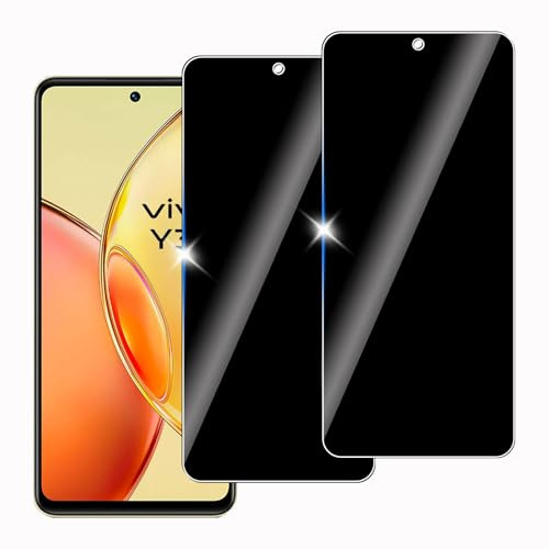KELINAN 2 Piezas para Vivo Y36 Tempered Privacy Glass Protector, 9H Hardness,Anti-Scratch,Privacy Screen Protector,Ultra Resistant,Anti-Fingerprint, Bubble-Free