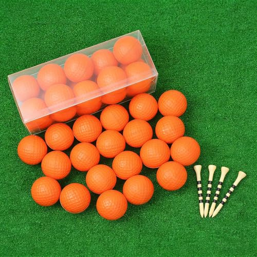 Episkey 20 Stück Schaumstoff Golfbälle 42mm Weich Golf Trainingsbälle für Indoor oder Outdoor Training,Leicht Und Stoßfest, Realistisches Gefühl und begrenzter Flug,Echte Spin and Feel