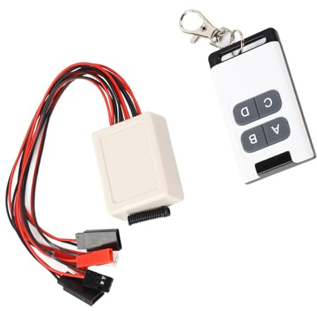 Bewinner Universal Climbing Car Winch Controller Fernbedienung 4-Kanal-Licht für 1/10 RC Crawler-Fahrzeuge