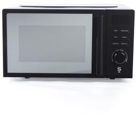 Salter Digital Mirrored Microwave 20L, 800W, Black | 8 Auto Cook Programs, Defrost By Time Or Weight, LED Display, Mirrored Door, 25.5 Cm Glass Turntable, 60-Minute Timer