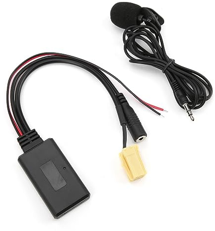Dioche Grande Adattatore Cavo Adattatore Bluetooth 5.0 AUX con Microfono Vivavoce Sostitutivo per 500, Grande Punto, Qubo, Fiorino