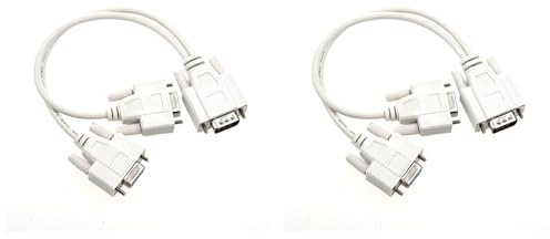Cryofu 2X Neu 1 PC auf 2 Monitoren-Verteiler Splitter Kabel Fuer VGA Video