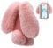LCHDA Protettiva Cover per iPhone 7/iPhone 8 TPU Morbido Peluche Artificiale Coniglietto con Orecchie Coda Soffici Villi Pelliccia Peloso Astuccio Carino Palla Inverno Custodia-Rosa