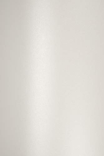 Netuno 100x Perlmutt-Weiß Bastel-Papier DIN A4 21 x 29,7 cm 120g Majestic Marble White Feinpapier Perl-Glanz Perlmutt-Papier metallic glänzend für Inkjet und Laser Drucker