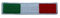 TOMASELLI MERCERIA Applicazione Termoadesiva Ricamata Patch Marbet Bandiera Italia Rettangolare 10x45 Mm