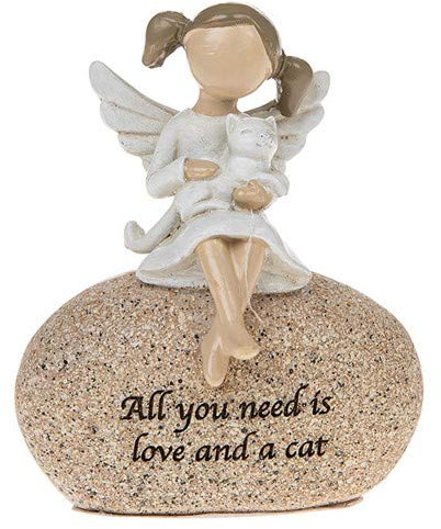 Joe Love and a Cat Sentimental Pebble Gift