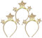Amosfun 3 Stücke Silvester Haarreif 2022 Stirnband Tiara Neujahr Haarband Glitzer Stern Kopfschmuck Weihnachten Party Haarschmuck Kostüm Zubehör Silvester Dekoration