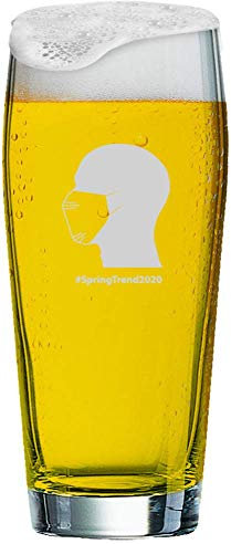 MeinGlas GmbH Bierglas mit Gravur von [Name] + Logo | 0,5 Liter Bierglas Willi mit Motiv (Corona) und einem Namen Ihrer Wahl als Gravur (Motiv 17)