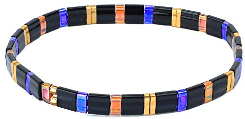 C·QUAN CHI Frauen Stretch Armbänder Freundschaft Armband Bunte Miyuki Tila Perlen Strang Armbänder T-0