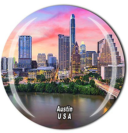 Austin Texas USA Amerika Kühlschrankmagnet Souvenir Geschenk Kristall Magnetsticker Kollektion