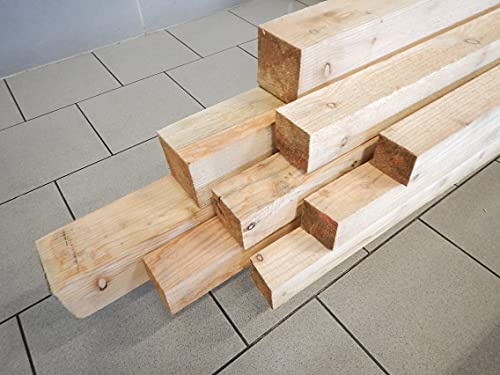 LÄRCHE KANTHOLZ BALKEN PFOSTEN QUERRIEGEL HOLZ BAUHOLZ 50x50mm 200cm LÄNGE (6)