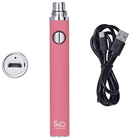 5GVAPE EGO EVOD USB Electronic Cigarette Battery,Pink Color,USB Rechargeable Long Lasting 650mAh,510 Thread Hookah E Shisha VapeE E-Cig Battery for CE4 Tank atomizer,No E Liquid