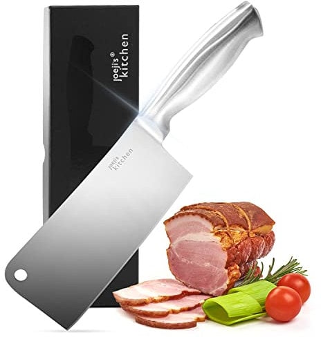 joeji's Kitchen Hackmesser Küchenmesser 17cm - Edelstahl Scharfe 5Cr15Mov - Chinesisches Kochmesser Mehrzweck Fleischmesser Asiatischer Wiegemesser