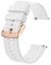 BISONSTRAP Watch Strap 22mm, Quick Release Silicone Watch Bands for Men Women (White, Rose Gold Buckle)