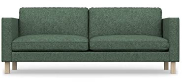 comfortly Ersatzbezug für 3-Sitzer-Sofas, handgefertigt, kompatibel mit Karlstad-Couch – nur Bezüge (strapazierfähig, grün)