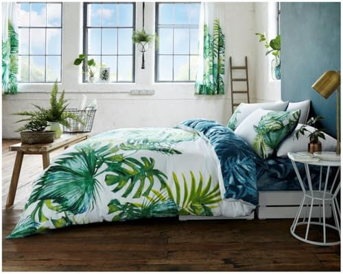 GC GAVENO CAVAILIA tropical Leaf Duvet Cover Double Size, Soft & Cosy Floral Printed Bedding Set, Quilt Cover With Pillowcases