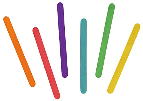 INNSPIRO Palos de polo de madera estándar mix colores 150u. Para Manualidades DIY, artesanía, bricolaje, decorar y proyectos Manualidades Infantiles
