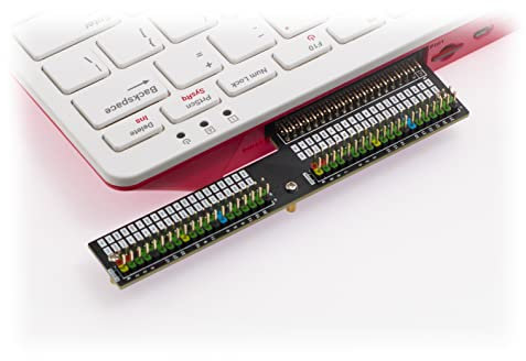 Raspberry Pi 400 GPIO Header Expansion Adapter, with Color-Coded Header,Easy Connect to Your Pi400-Black