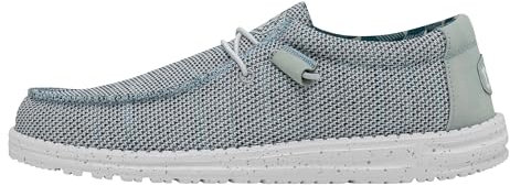 HEYDUDE Wally Sox Herren - Slip on Schuhe - Mokassin Stil, Ice Grey, 42