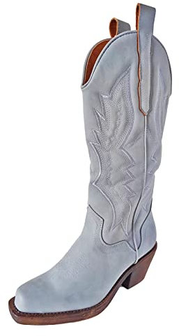 Toocool - Stivali donna texani cowboy western camperos scarpe boots YG886 [36,blu]