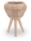Decorasian Blumentopf mit integriertem Ständer, geflochten aus Seegras - Übertopf, Topf - 20cm Durchmesser