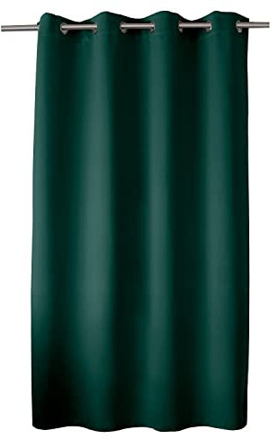 ED ENJOY HOME Rideau Obscurcissant avec Œillets argentés, Vert Foncé, 140x180cm, 100% Polyester, Tissu Certifié Oeko-TEX, Collection Réglisse