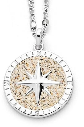 DUR Schmuck: Anhänger Kompassrose 2.0 mit Strandsand, P4327