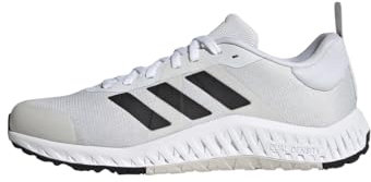 adidas Everyset Trainer Shoes, Zapatos de Gimnasio y Entrenamiento Mujer, Cloud White/Core Black/Grey One, 38 EU