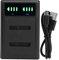 Doppelter Schnelllade-Hub, Ladestation für EN-EL19-Akku, LCD-Display, Micro-Typ-C-Eingang, Tragbar