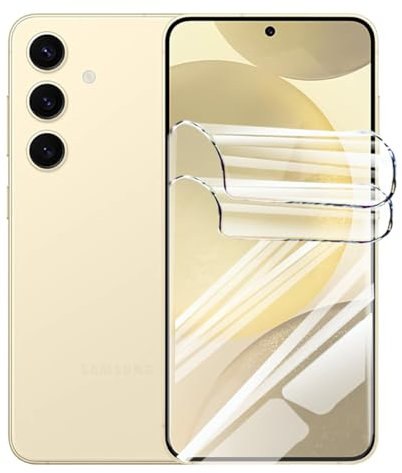 2pcs pellicola protettiva idrogel per Samsung Galaxy S24 5G (6.2 Pollici), [Film flessibile] Morbida TPU Protezioni Schermo [Trasparente HD]
