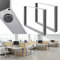 ML-Design 2er Set Tischbeine 60 x 72 cm, Grau, pulverbeschichteter Stahl, Vierkantprofilen, Industriedesign, Metall Tischkufen Tischuntergestell Tischgestell Möbelfüße, für Esstische und Schreibtische