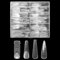 192 Pezzi Unghie Finte, 4 Stili Unghie Finte Nail System Form Trasparente Copertura Completa, Dual Nail Form con Scala Graduata per Ricostruzione Unghie, Ricostruzioni Manicure e Tip Nail Art
