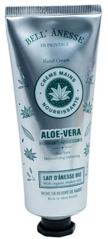 Label Provence Nature Label Provence - Französische Handcreme mit Bio-Eselsmilch und Sheabutter - Aloe Vera Duft - 75ml Tube