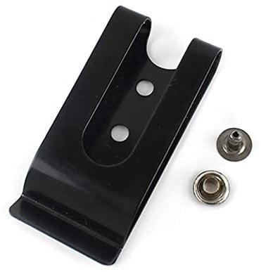 Yheonver 10Pcs 56X25mm Double Holes Metal Spring Belt Sheath Clip Clasp Buckles Accessories with 8mm Cap Studs Screws