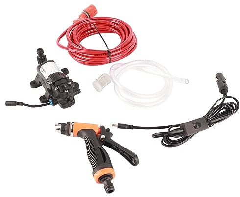 lyrlody Machine à Laver électrique Haute Pression pour Voiture, 12 V, Type Retour, avec Circuit de Surpression et de Trop-Plein, Système de Lavage