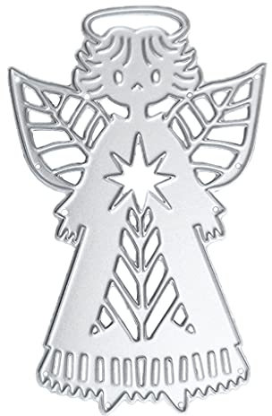 Mllepjdh Metall-Stanzschablone mit Weihnachtsengel für Scrapbooking, Album, Papier, Karten, Präge, Dekoration, Metall-Stanzformen für Scrapbooking