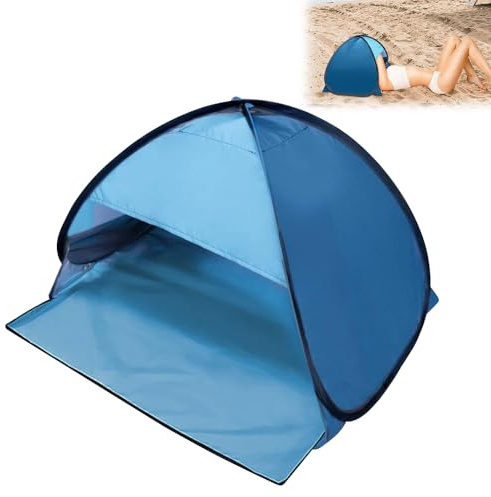 Dhqkqg Mini Kopfzelt, Strandzelt Automatisches Pop-Up-Sonnenschutz, Pop Up Zelt Mini, Automatisches Sofortzelt, für Outdoor Strand, Tragbare Kopfstütze Zelt mit Aufbewahrungstasche zum Wandern