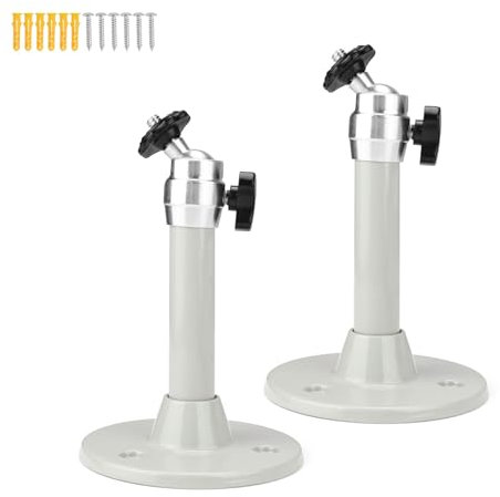 LWLWA Support Videoprojecteur, 2 Pièces Fixation Plafond Alliage D'aluminium, Rotatif Support Retroprojecteur avec Vis Montage, pour Caméras Surveillance Divers Projecteurs