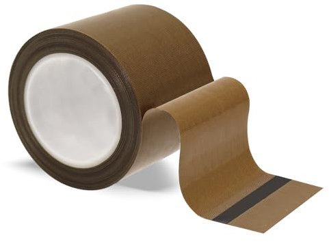 Anchira Nastro Teflon 60 mm x 10 m, Nastro Teflon per Macchina Sottovuoto e Sigillatura Manuale, Resiste alle Alte Temperature