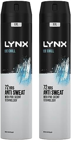 Lynx XXL Ice Chill 72-hour protection Anti-perspirant Deodorant Spray 250 ml (Pack of 2)