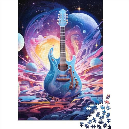 Gitarren-Puzzle, kreative Spiele, Premium-Papp-Puzzle für Frauen und Männer, Geburtstagsgeschenk, 38 x 26 cm, 1000 Teile