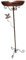 Sharplace Abreuvoir Oiseaux Exterieur, Bain d'oiseaux sur Pied, Mangeoire Oiseaux Hauteur 62cm, Plateau de Diamètre 24.2cm, Mangeoire Oiseaux Exterieur sur Pied pour Porche, Clôture, Jardin, Terrasse