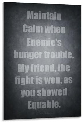 TMAHENG Poster mit Zitat Keep Calm, Wandkunst, Poster für Wanddekoration, 40 x 60 cm