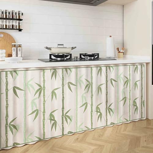 ZASEZOD Selbstklebend Schrankvorhang Küche Flanell, Schiebbarer Vorhang für Offenes Regal, Staubdichter Vorhang für Regale, Hängender Türvorhang für Küchenschrank und Schrank(A3,140x80cm)